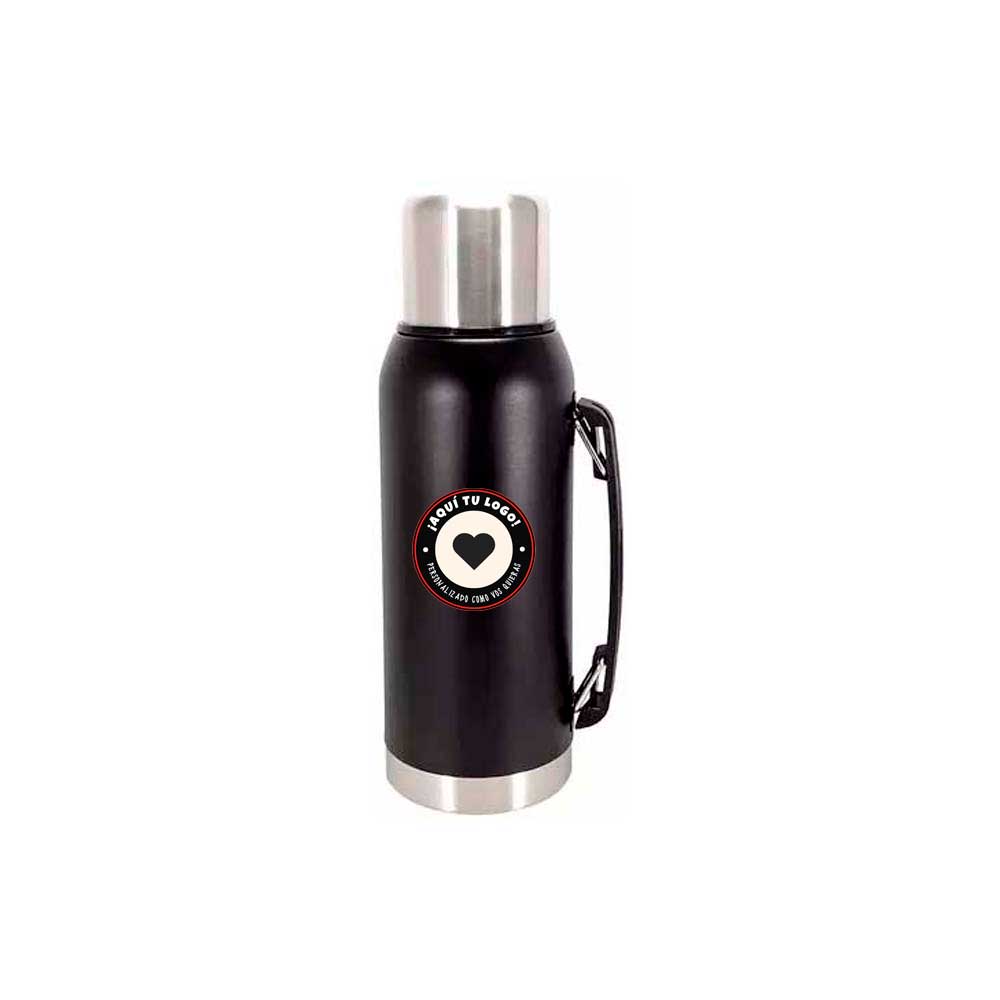 Termo 1 litro acero inoxidable importado con manija personalizable